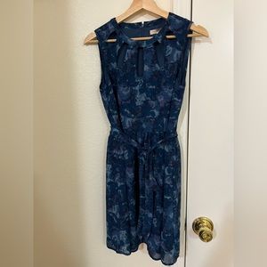 Blue dress with cutouts